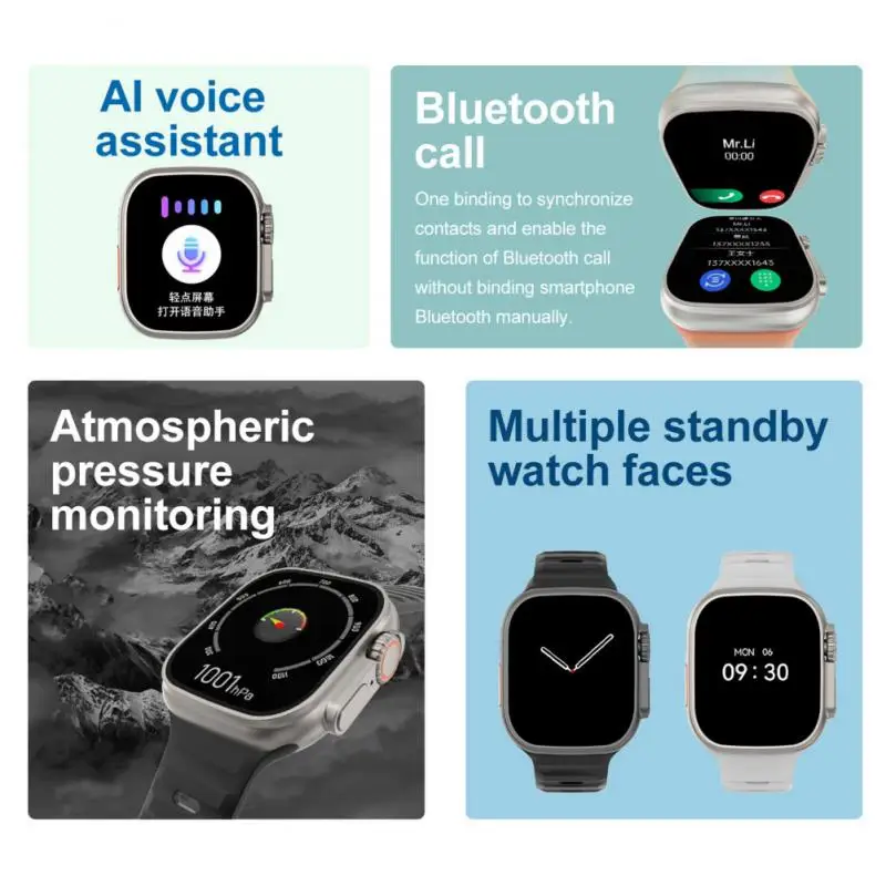 Ʈ 8 Ʈ ð 49MM GPS NFC  ׼  м Smartwatch ø 8  ȭ   ƮϽ 