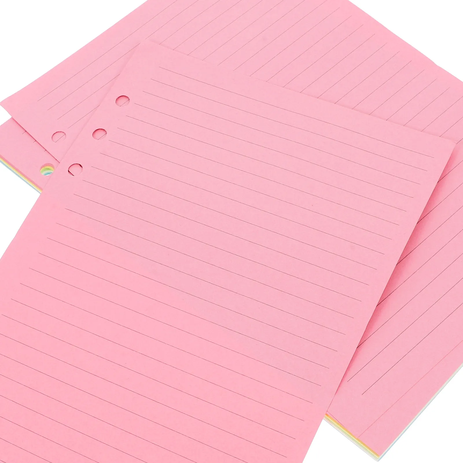 50매 A5 노트 리필 용지 프리미엄 두꺼운 깔끔한 표면 6공 펀치 스프링 노트북용 학생용 일상용