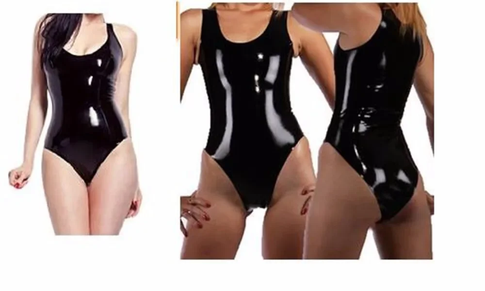 

100% Latex Fetish Rubber Gummi Leotard Mould Body Swimsuit Black Latex Bodysuit