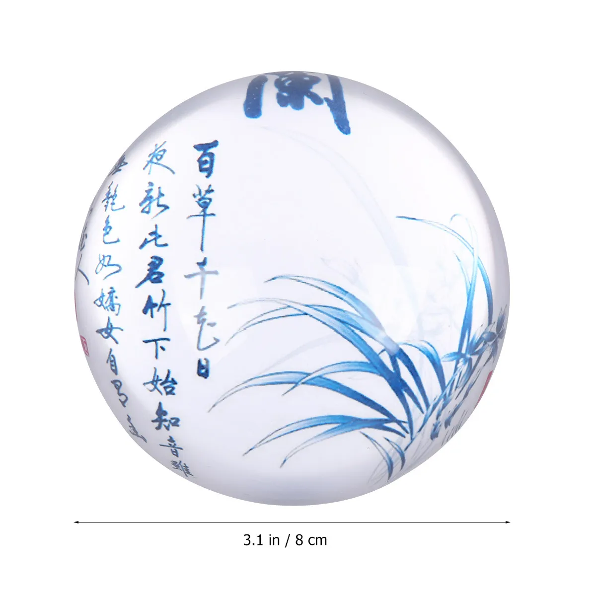 유리 강철 문진기 80mm 천연 크리스탈 질감 우아한 디자인 서예 용지 보관용 고강도 문진기 연구실 가정용