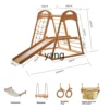CX climbing frame indoor children's solid wood household swing combination 5