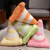 Simulation Traffic Cone Plush Pillow Creative Roadblock Stuffed Early Education Toys Cushion Doll Kids Boys Road Game Gift 6
