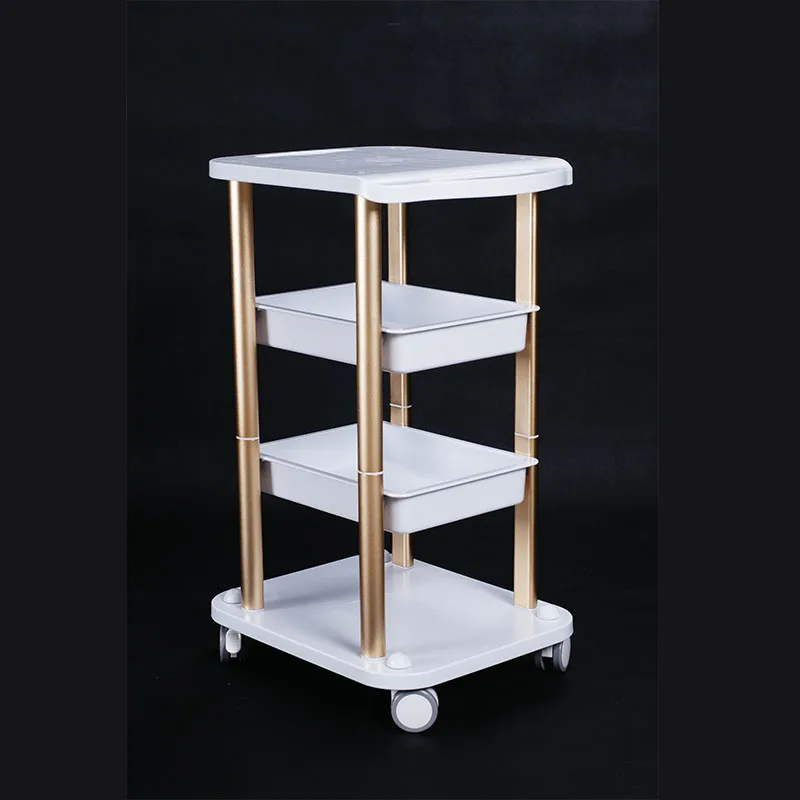 

Desktop beauty instrument cart, multi-layer storage box, movable stand, small bubble base cart, beauty salon tool cart
