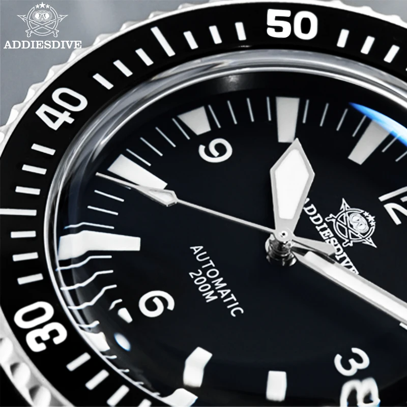 ADDIESDIVE Diver Watch Men 40mm Mechanical NH35 Automatic Luminous Sapphire Ceramic Bezel Stainless Steel 200m Diving Watch New