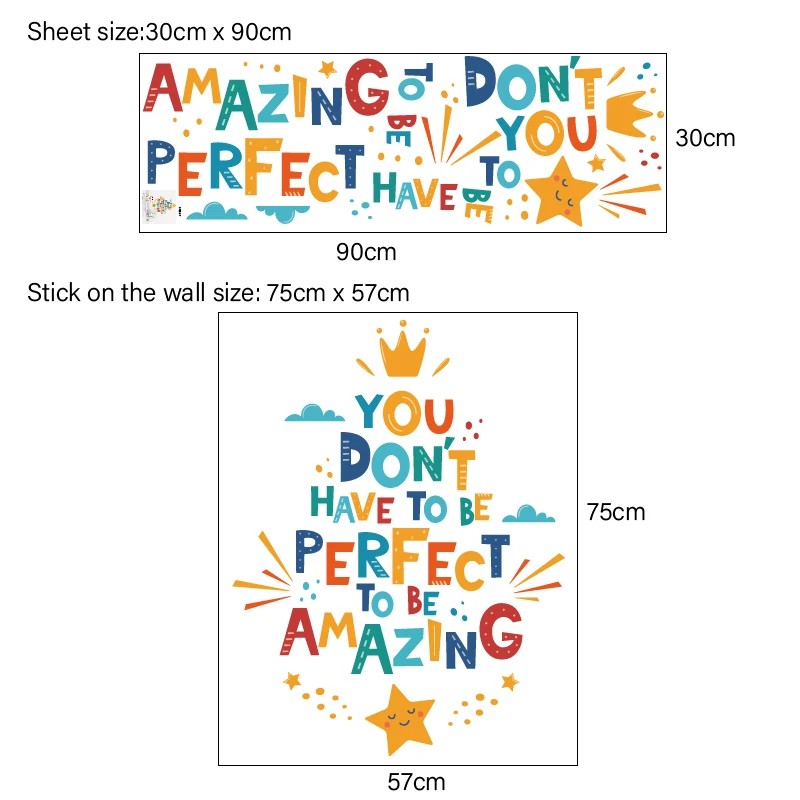 Creative family motto sticker bedroom kid's room kindergarten decoration wall decal sticker
