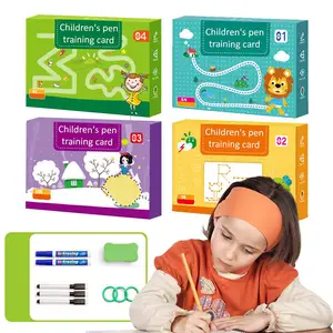Magical Tracing Workbook Set | Toddler Writing Practice | Children Kids Pen  Control Training Card For Fine Movement Teaching Early Learning