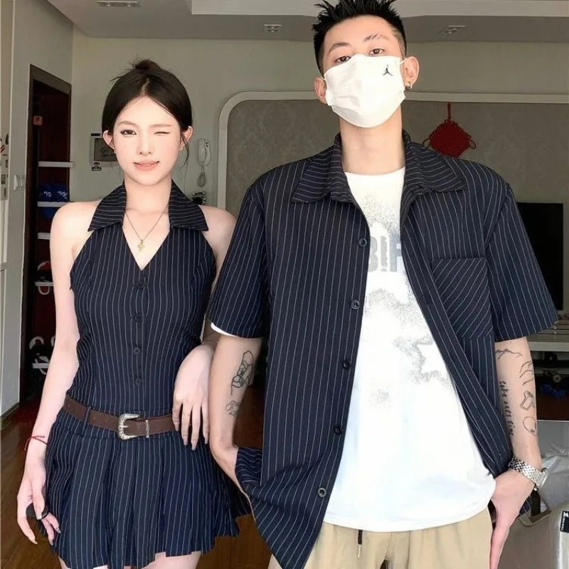 

Shpmishal корейское модное платье высокого класса с V-образным вырезом для женщин Летнее французское платье в полоску трендовая Женская одежда в Instagram