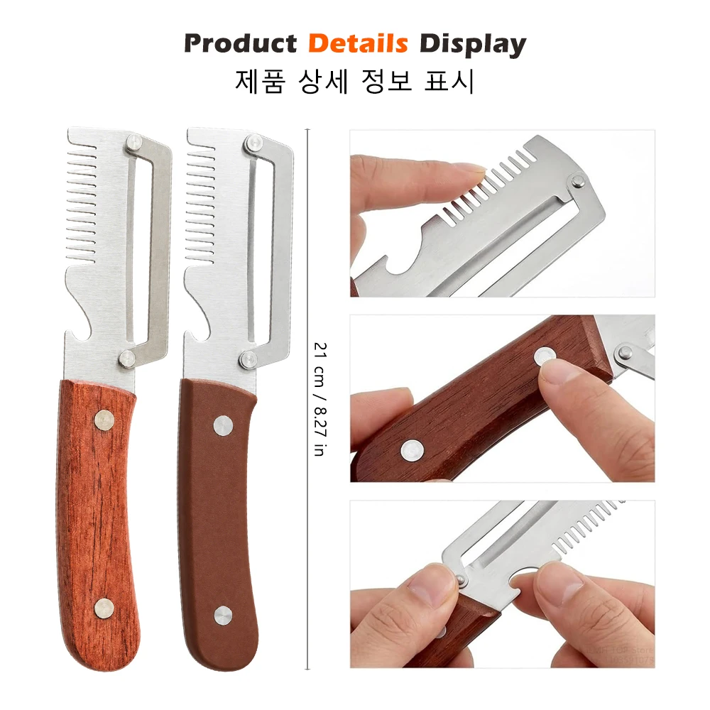 Aoifn Kitchen Peeler Stainless Steel Vegetable Peeler with Plastic or Wooden Handle for Peeling Fruits Vegetables Kitchen Tool 6