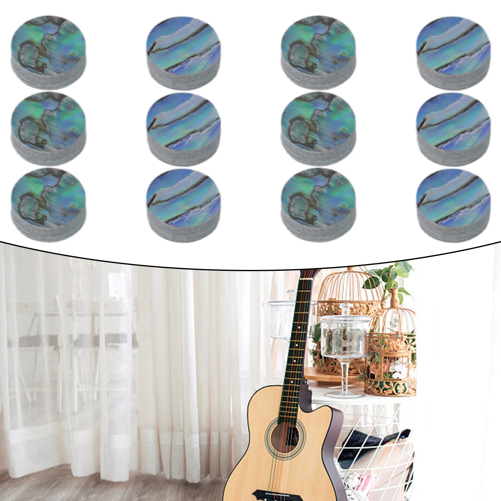 

Durable High Quality Useful Practical Abalone Shell Dots Dots Marker Side DIY Handmade For Guitar Bass Ukulele