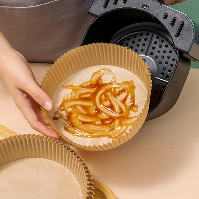 Air fryer Baking Paper for Barbecue Plate Round Oven Pan Pad 16/20cm AirFryer Oil-Proof Disposable Barbecue Paper Pad air fryer paper