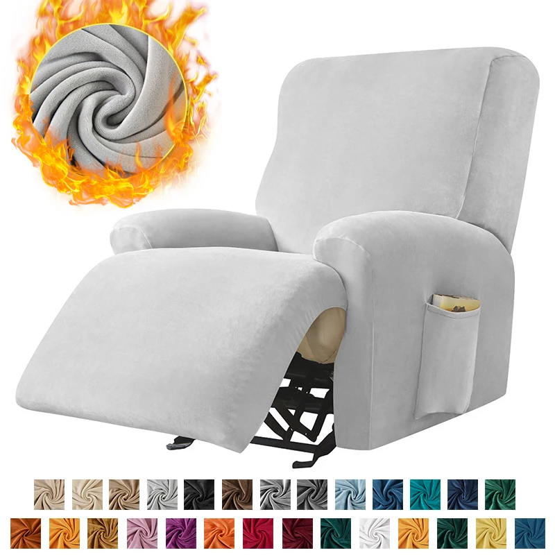Slipcover Couch Recliners Velvet Recliner Armchair Cover Solid