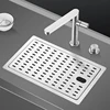 Mini Single Hidden Cover Sink Small Size Bar Counter Island Handmade 304 Stainless Steel Sinks 5