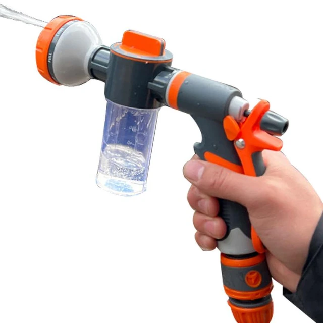 Spray Gun Nozzle, SUMLINK Garden Hose Attachment Spray Gun Nozzle with Reservoir for Soap