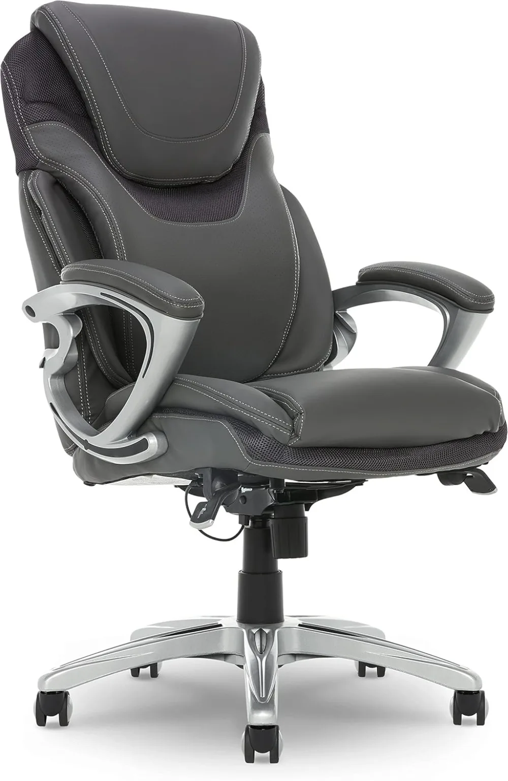 

ertaQuality Foam, Bonded Leather, Gray