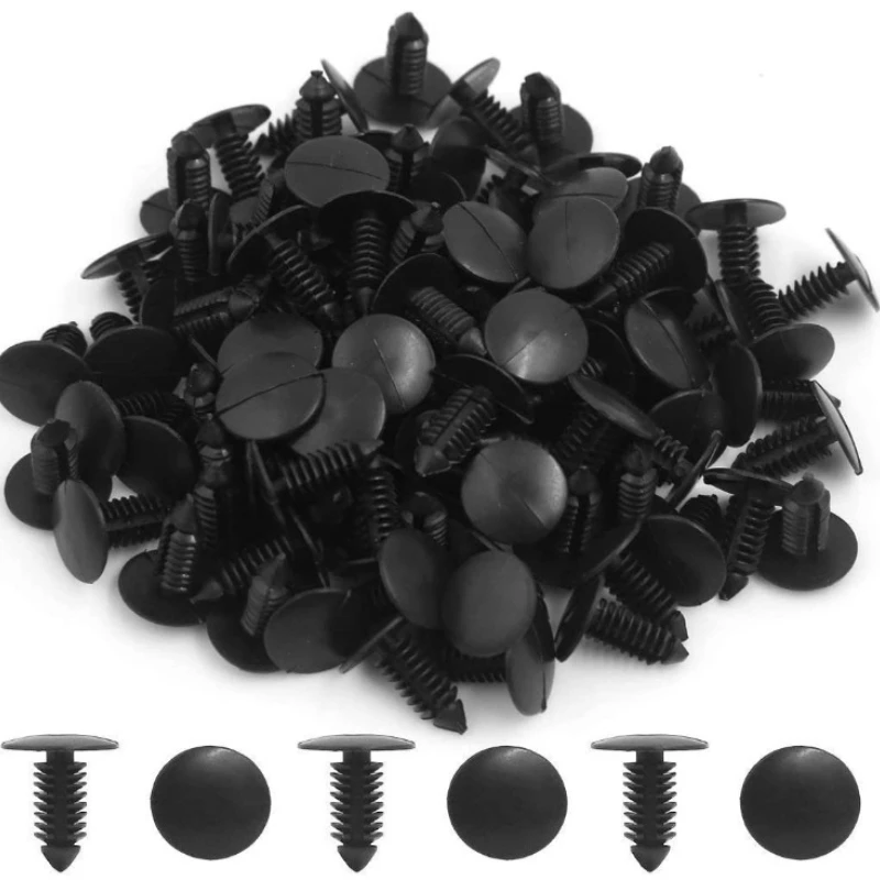 Sourcingmap 20 stuks klinknagels kunststof trim paneel nietjes sierclips gat 6,5 mm dia grijs