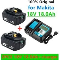 2025100 % BL1860 batterie Rechargeable 18 V 18000 mAh Lithium Ion pour batterie Makita 18 v BL1850 BL1860B LXT 400 1