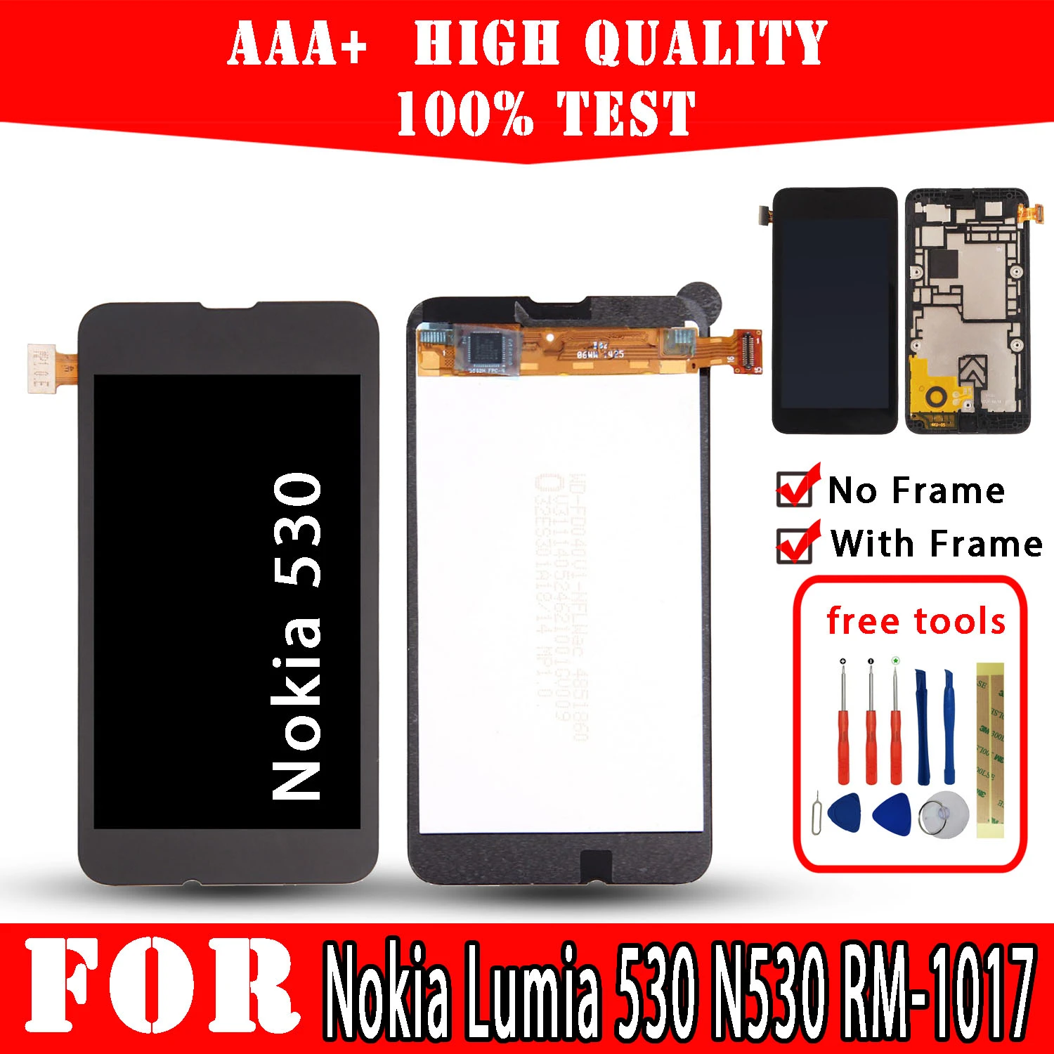 Pantalla LCD Original para Nokia Lumia 530 N530, RM 1017, RM 1018, pantalla  táctil de calidad superior, reparación de teléfonos| | - AliExpress