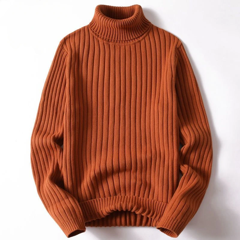 

2023 Autumn Winter New Turtleneck Sweater Men Fashionable Loose Pullover Base Sweater Thickened Warm Casual Handsome Knitwear