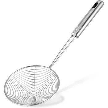Stainless Steel Spider Strainer for Cooking Frying Multifunctional Skimmer Spoon with Handle for Kitchen Frying Food Noodle