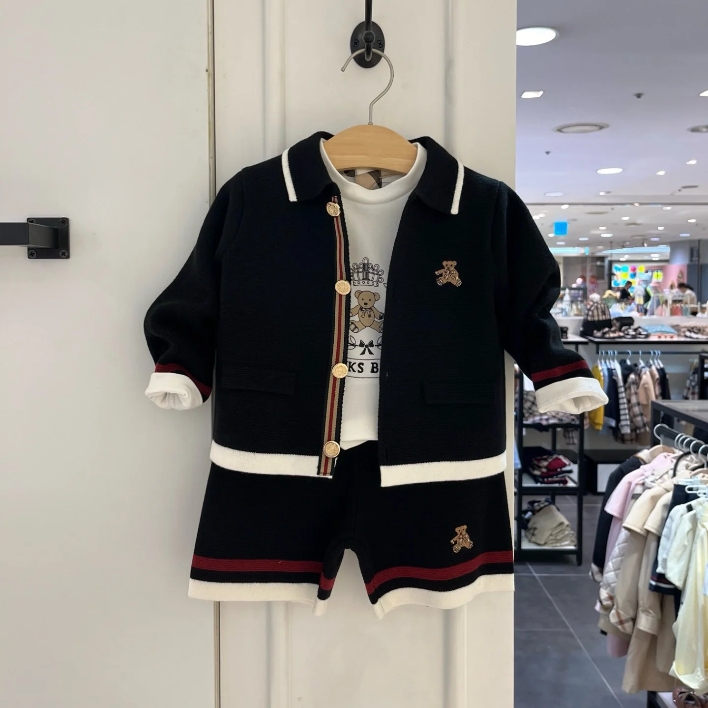 سترة محبوكة أنيقة وبنطلون بخمس نقاط تفصيلية، طقم فاخر للأولاد، ملابس قطنية غير رسمية للربيع والخريف للأطفال