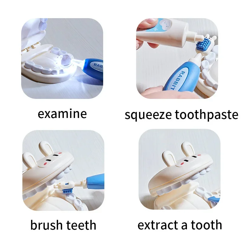 Kids Doctor Toys Hospital Nurse Doctor Role Play Kit Medical Dentist Kit Educational Toy for Boys Girls Birthday Xmas Gift 6