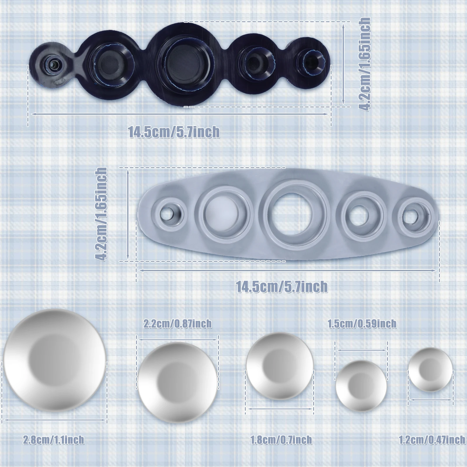100 Sets Cover Buttons Kit With Tools Size Buttons To Cover Self Cover Buttons DIY Fabric Cloth Cover Buttons 2