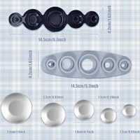 100 Sets Cover Buttons Kit With Tools Size Buttons To Cover Self Cover Buttons DIY Fabric Cloth Cover Buttons 2