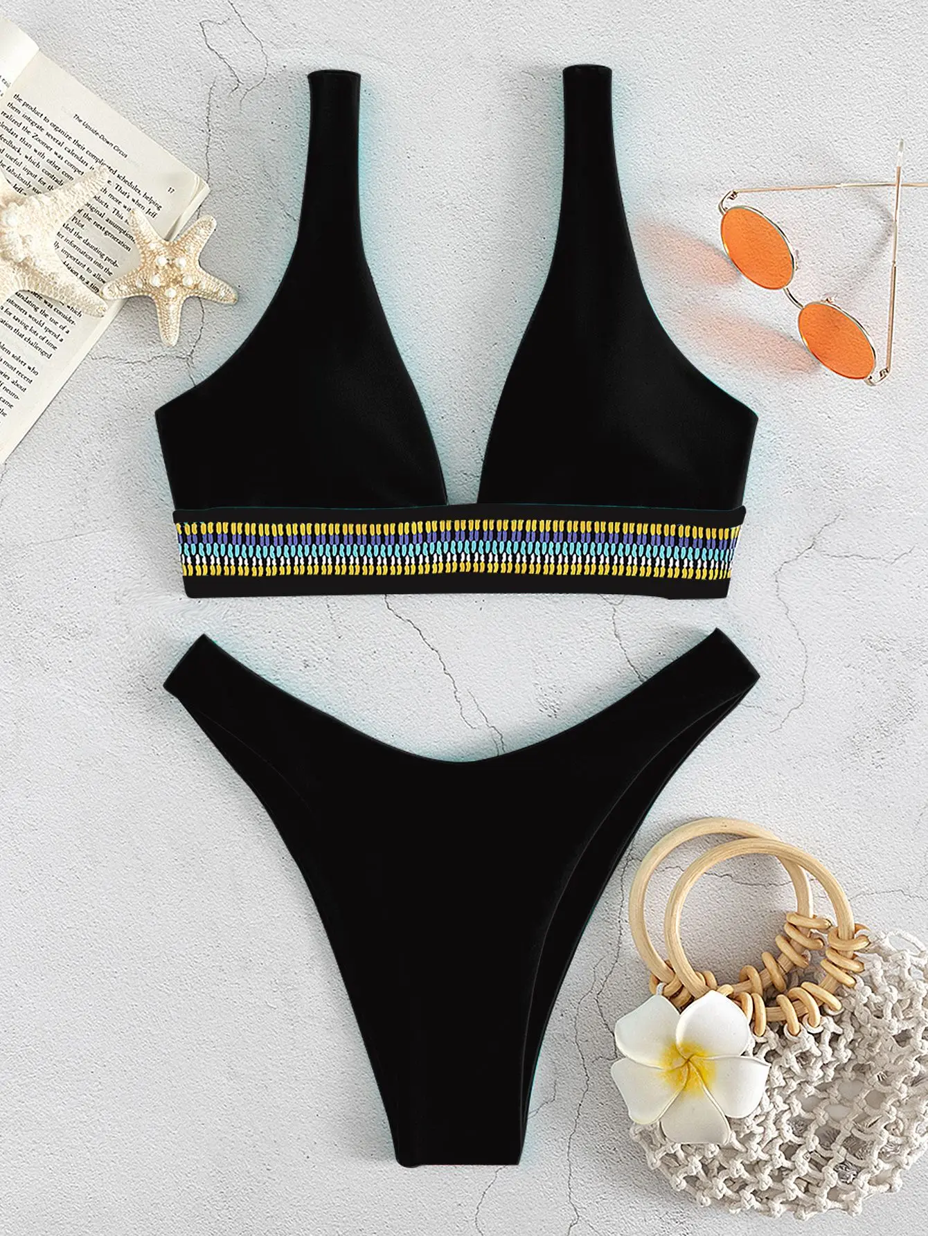 sexy bikini set High Waist Swimsuit 2022 Women High Cut Bikini Set Sexy Swimwear Female Swimming Suit For Women Bathing Suit Solid Beachwear plus size bikini sets