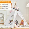 1.35M Children's Tent Teepee Tent for Kids Portable Tipi Infantil House for Kids Play House Kids Tents Lights Decoration Carpet 5