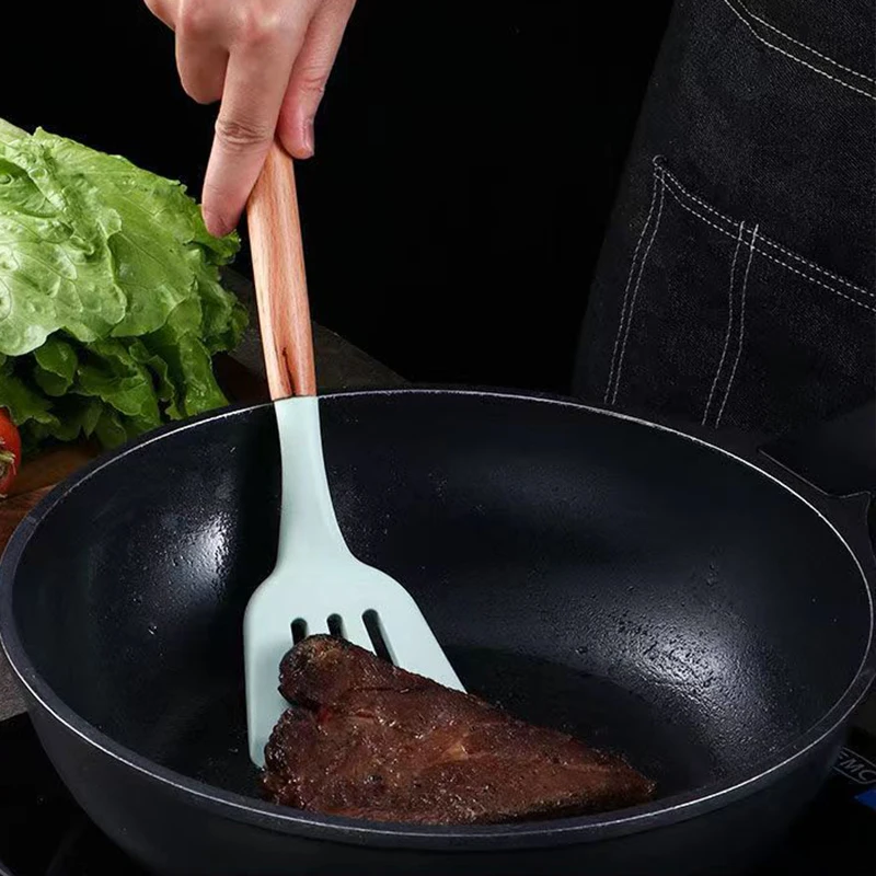 Silicone Turners Gadgets Spatula Egg Fish Frying Pan Scoop Fried Shovel Slotted Turners kitchen utensils
