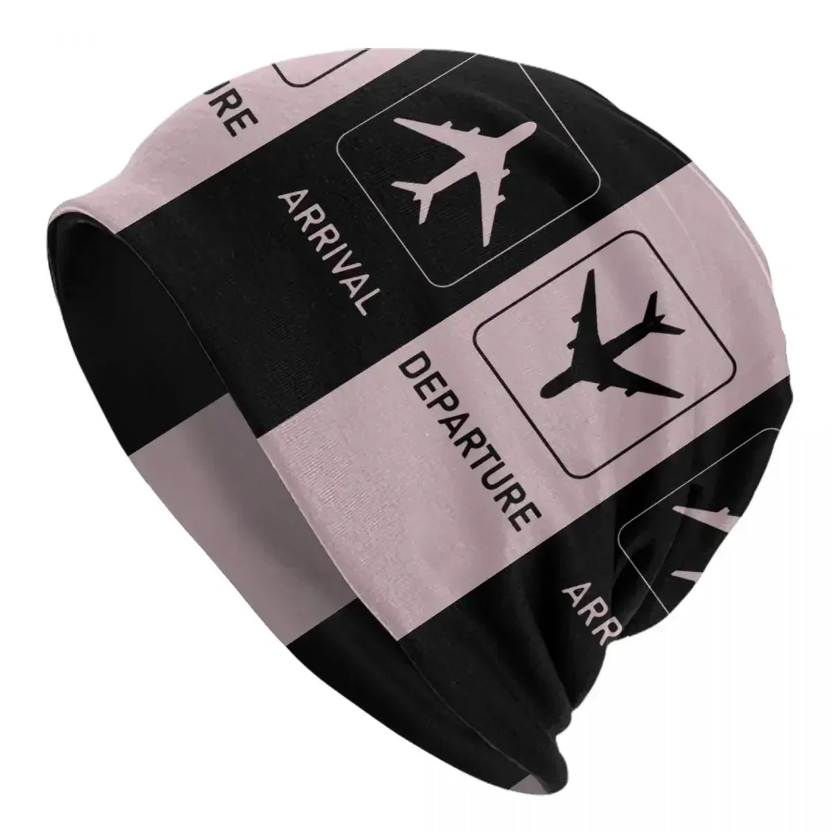 

Plane Arrivals And Departures Bonnet Hats Knitted Hat Warm Winter Plane Aviation Aviator Airplane Skullies Beanies Caps