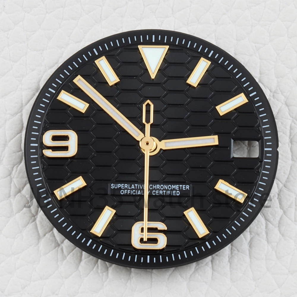 Blue Luminous Watch Dial and Hands - 28.5mm Replacement Parts