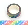 1PC. 10M Deco Silver Foil Rainbow Stars Washi Tape for Planner Scrapbooking Adhesive Stickers Masking Tape Cute Kawaii Papeleria 2