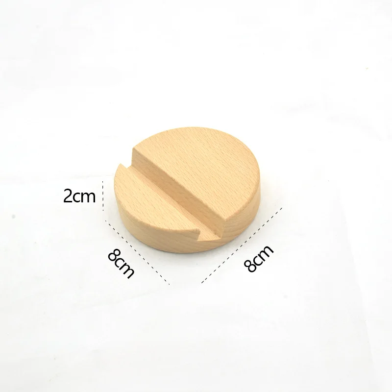 Solid Wood Portable Phone and Tablet Desk Stand with Customizable Logo