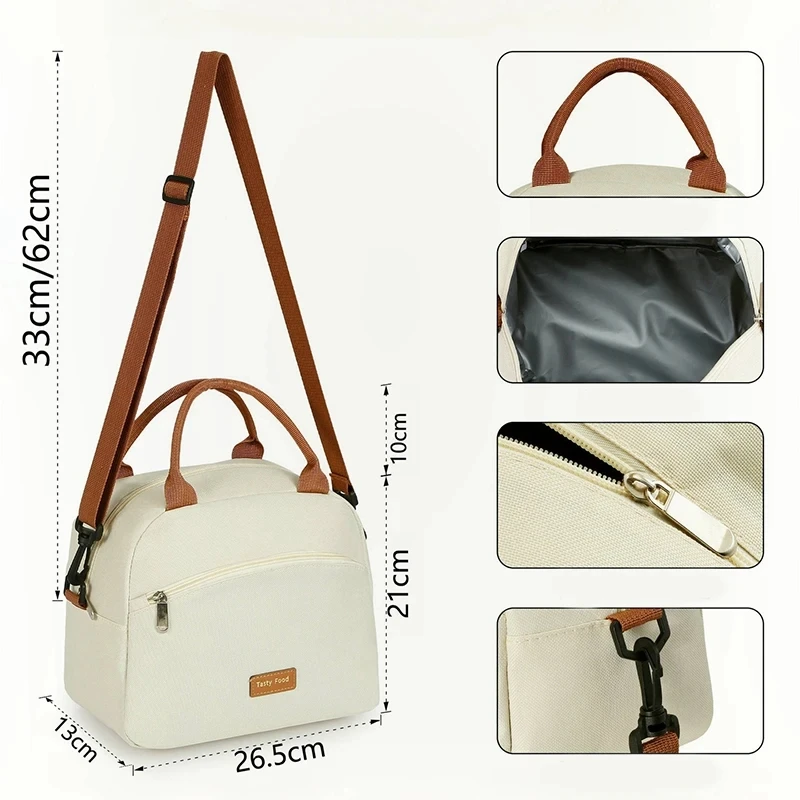 1pcs 방수 점심 가방 열 쿨러 사무실 식사 야외 캠핑 피크닉 절연 내구성 핸드백 운반 보관 상자