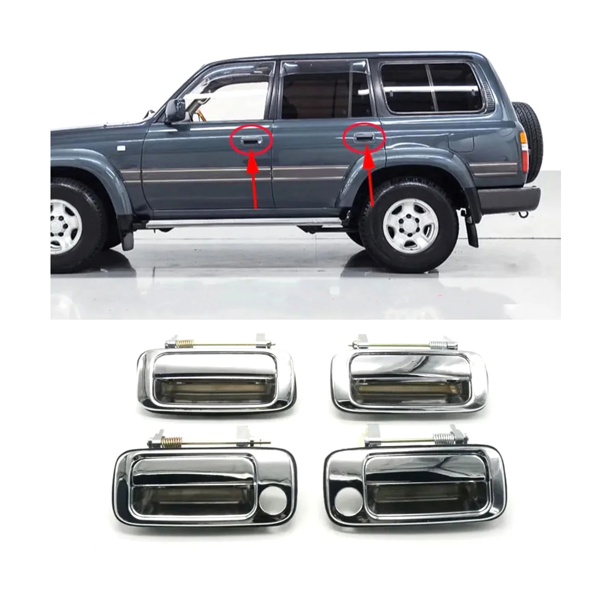

Передняя левая наружная дверная ручка автомобиля 69210-60010 Для Toyota Land Cruiser 80 LC80 FZJ80 4500 1991-1997