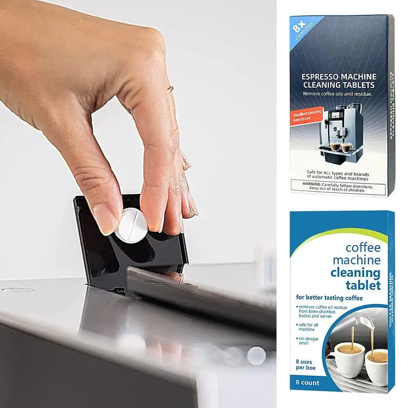 Cleaning Tablets Espresso Machine 8 Count Coffee Maker Pot Descaling Cleaning