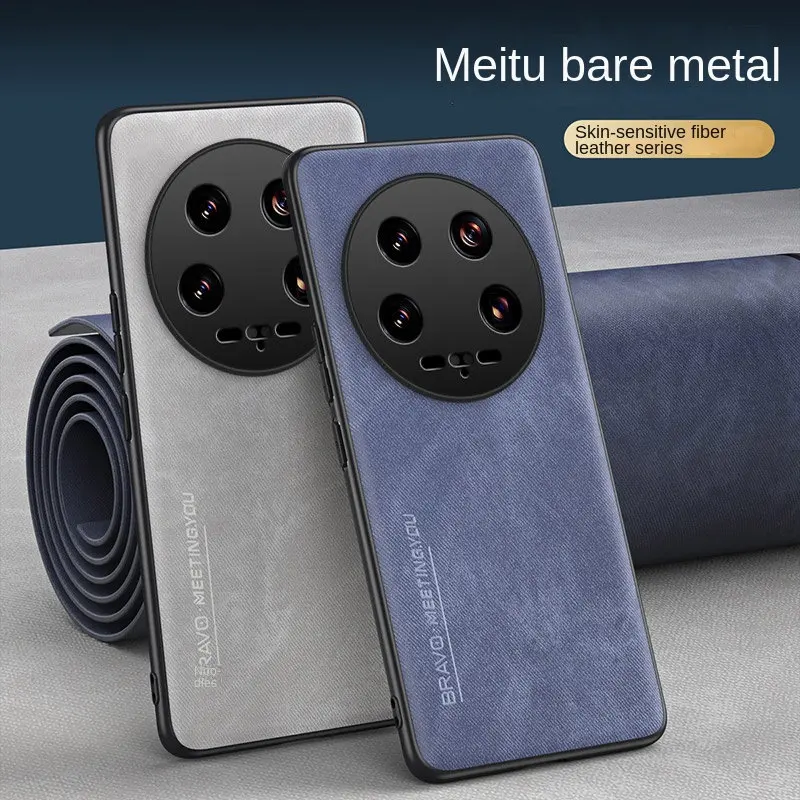 Per Xiaomi 14 Ultra 14 Ultra Custodia In Pelle Pu Antiurto Pc + Pu Cover Posteriore Custodia Rigida Opaca Per Xiaomi 14 Ultra 14 Ultra