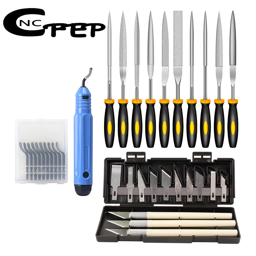 CNCFEP 3D Model Grinding Tool Deburring Engraving Knife Kit Carving