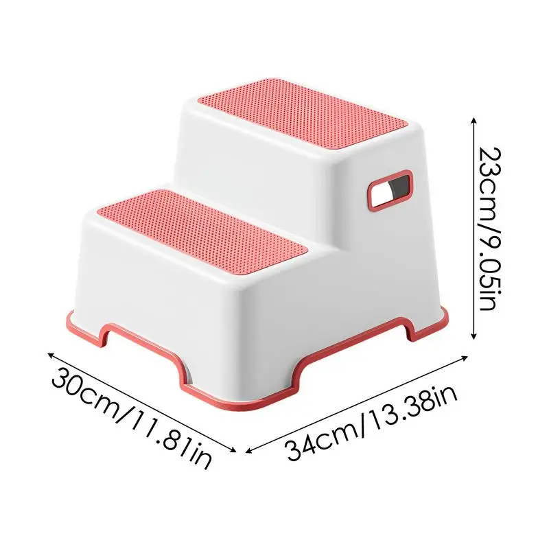 Potty Training Step Stool 2-step Kids Kitchen Step Stool Anti-Slip Base Train Child's Independence For Kitchen Sink