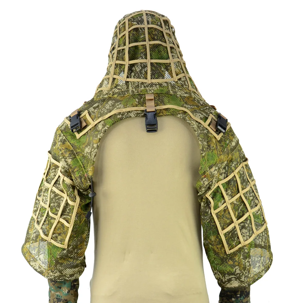Tactical Ghillie Suit Sniper Cloak Field Training Combat Hunting Clothing Hooded Airsoft Uniform tactical suit ghillie suit combat uniform