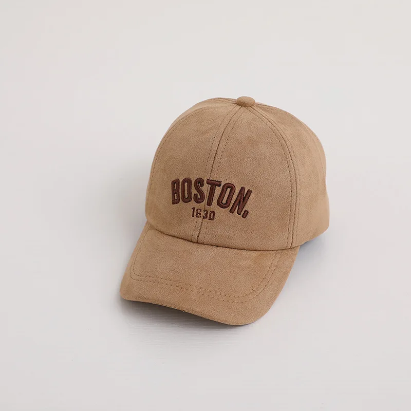 Spring Autumn Children Baseball Cap Suede Letter Baby Hat Outdoor Casual Boys Girls Kids Adjustable Sun Visor Caps 3