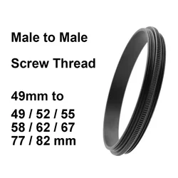 Universal Male Thread Screw Adapter Ring for Macro Photography - 49mm, 0.75mm Pitch