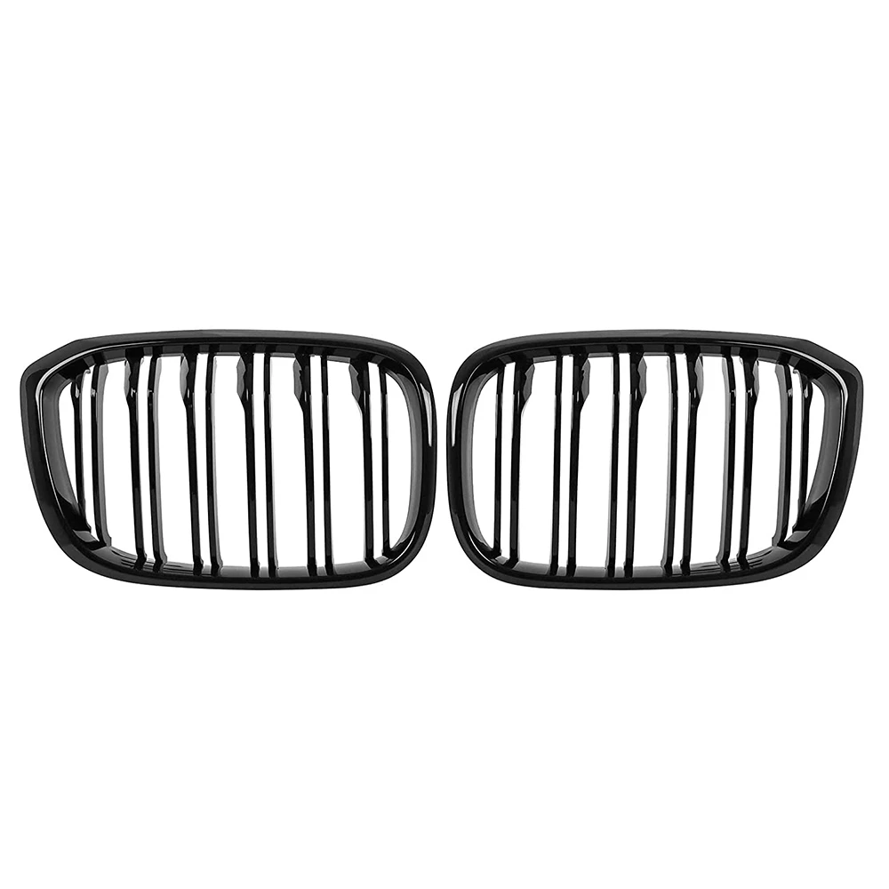 

Front Grills Grille Glossy Black Kidney Grill for -BMW X3 X4 G01 G02 G08 2018-2021 (Dual Slat)