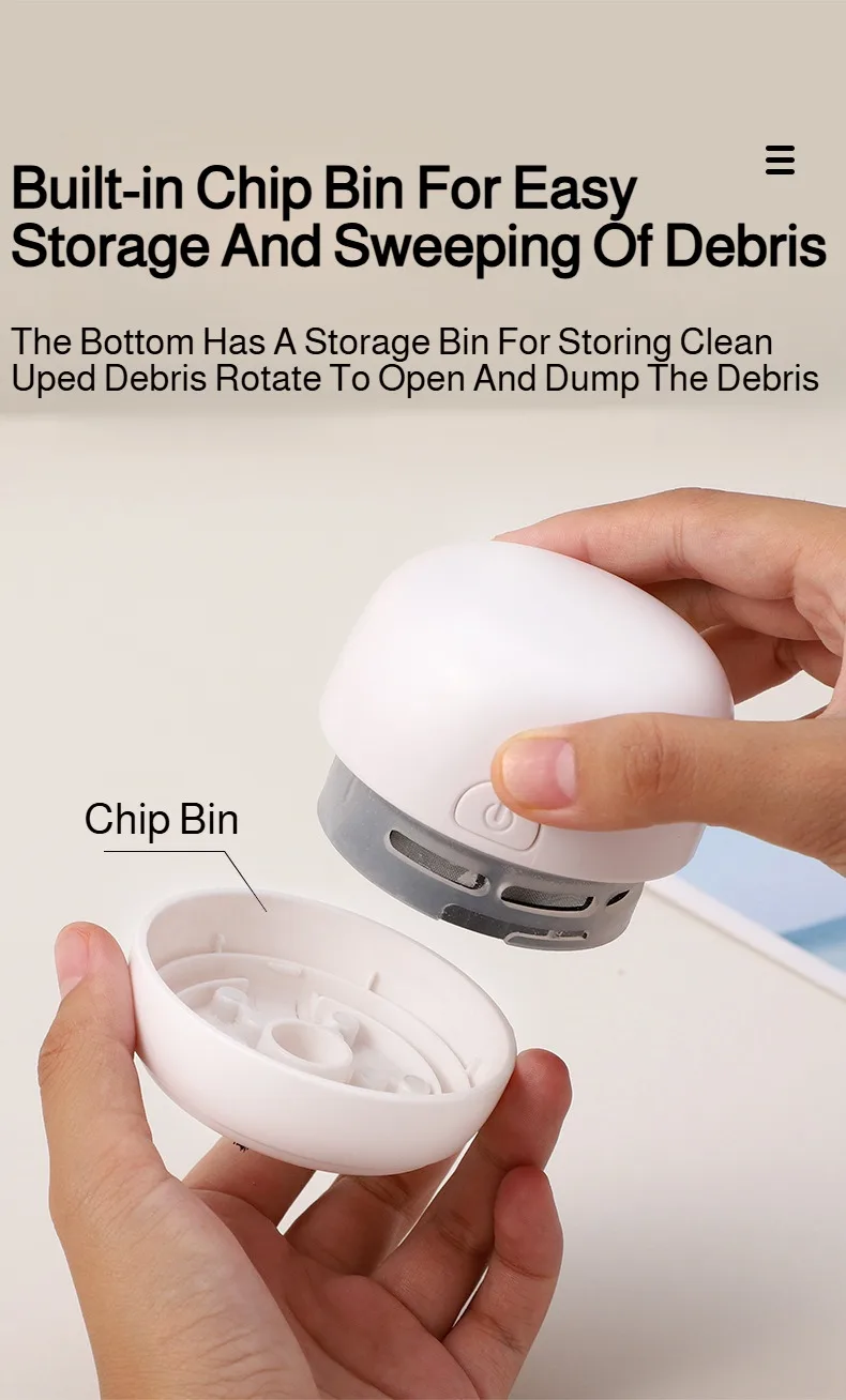 Desktop Cleaning Vacuum Cleaner Home Mini Portable Keyboard Silent Cleaner for Office Sofa Floor Study Desk Pencil Shavings