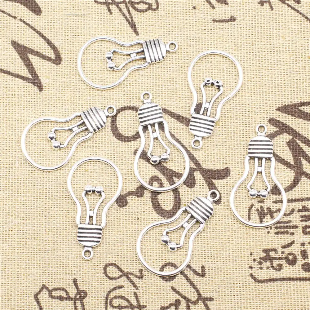 

5 шт., подвески в виде лампочки, 19 х36 мм