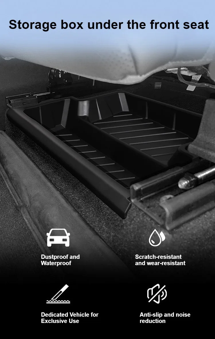 Für Leapmotor C10 2024-2026 Aufbewahrungsbox Vorne Unten, Schubladentyp-Organizer unter dem Sitz, Auto-Innenausstattung Zubehör – Detail 7