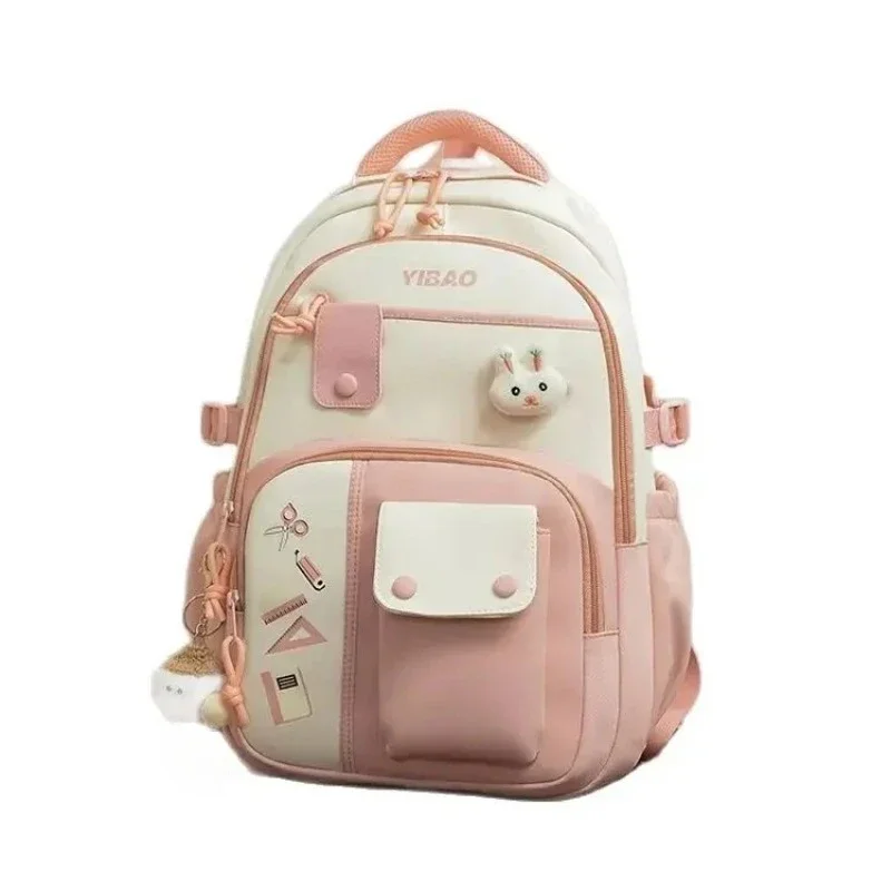 Book Bag Large-capacity Nylon Casual Campus Backpack Middle School Student Schoolbag Lightweight Elementary School Girl Backpack 6