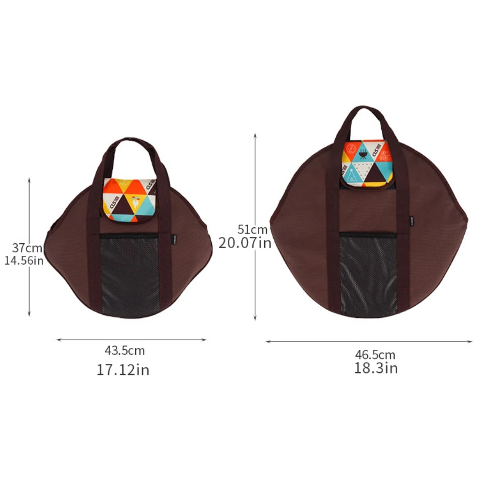 Portable Grill Pan Storage Bag Grill Covers Carry Bag Camping Steaks Grilled Pan Bags Picnic Cookware Pouch Frying Organizer storage bag camping storage bag camping cookware bag