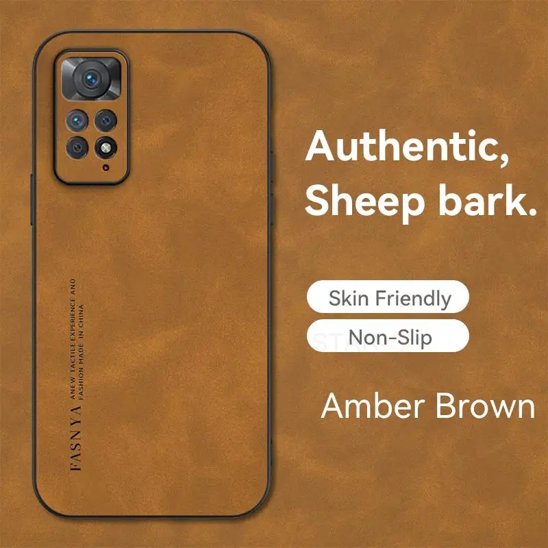 thumbnail image 1 of Funda de cuero de oveja de lujo para Xiaomi Redmi Note 10, 11 Pro Plus, 5g, 11pro, 10pro, 4g, Note 10, Note 11 S, 5G, 1 of 5